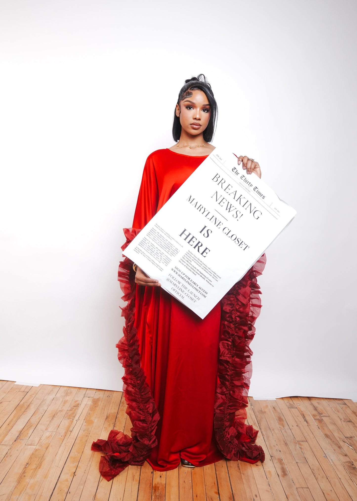 The Crimson Bloom Dress