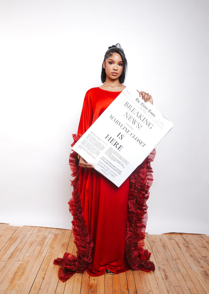 The Crimson Bloom Dress