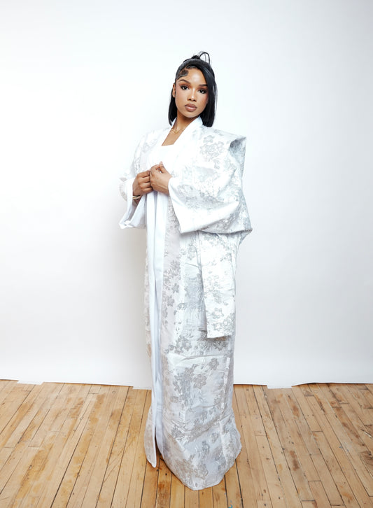 Golden Bloom Luxe Kaftan Set