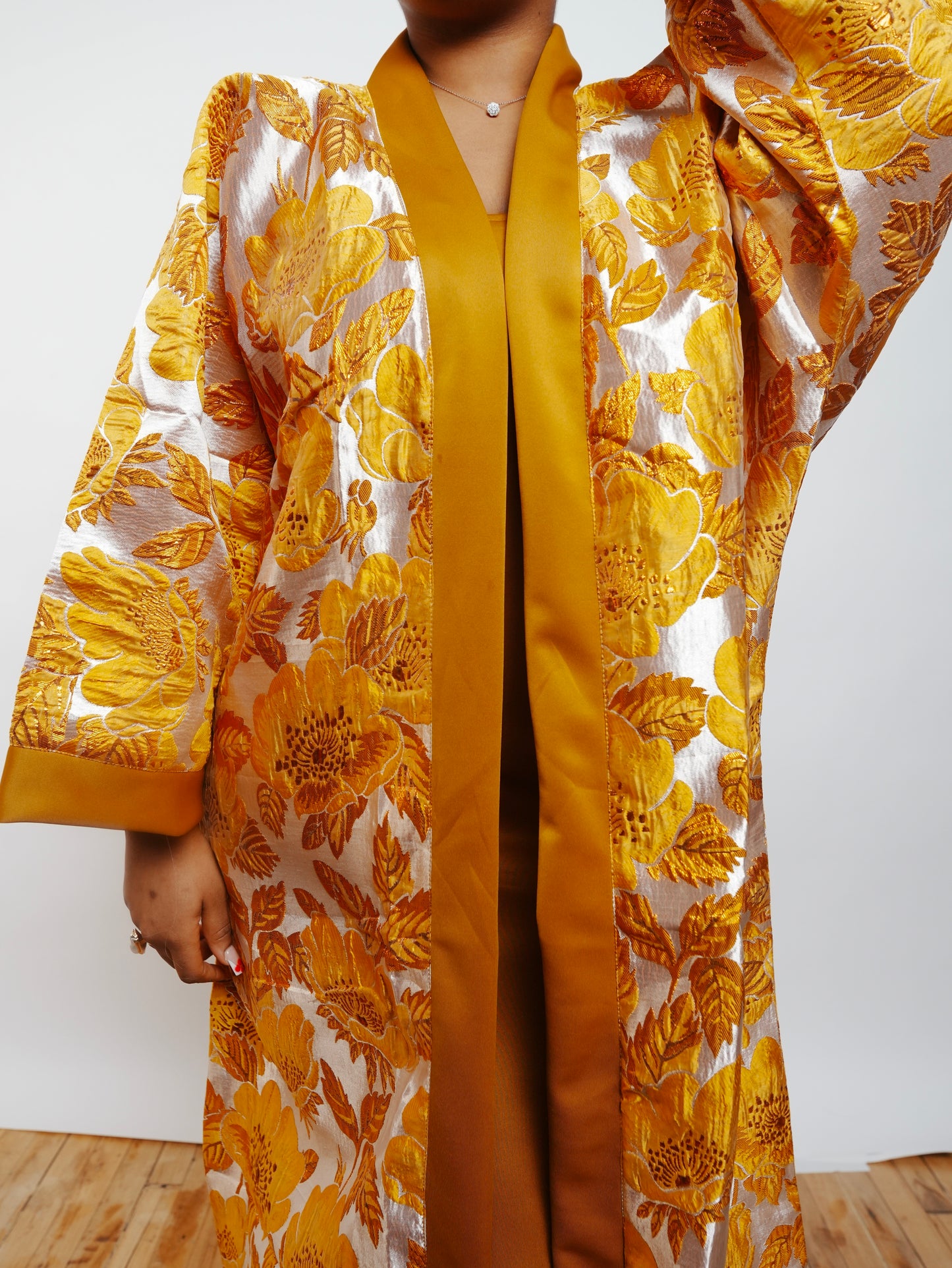 Golden Bloom Luxe Kaftan Set