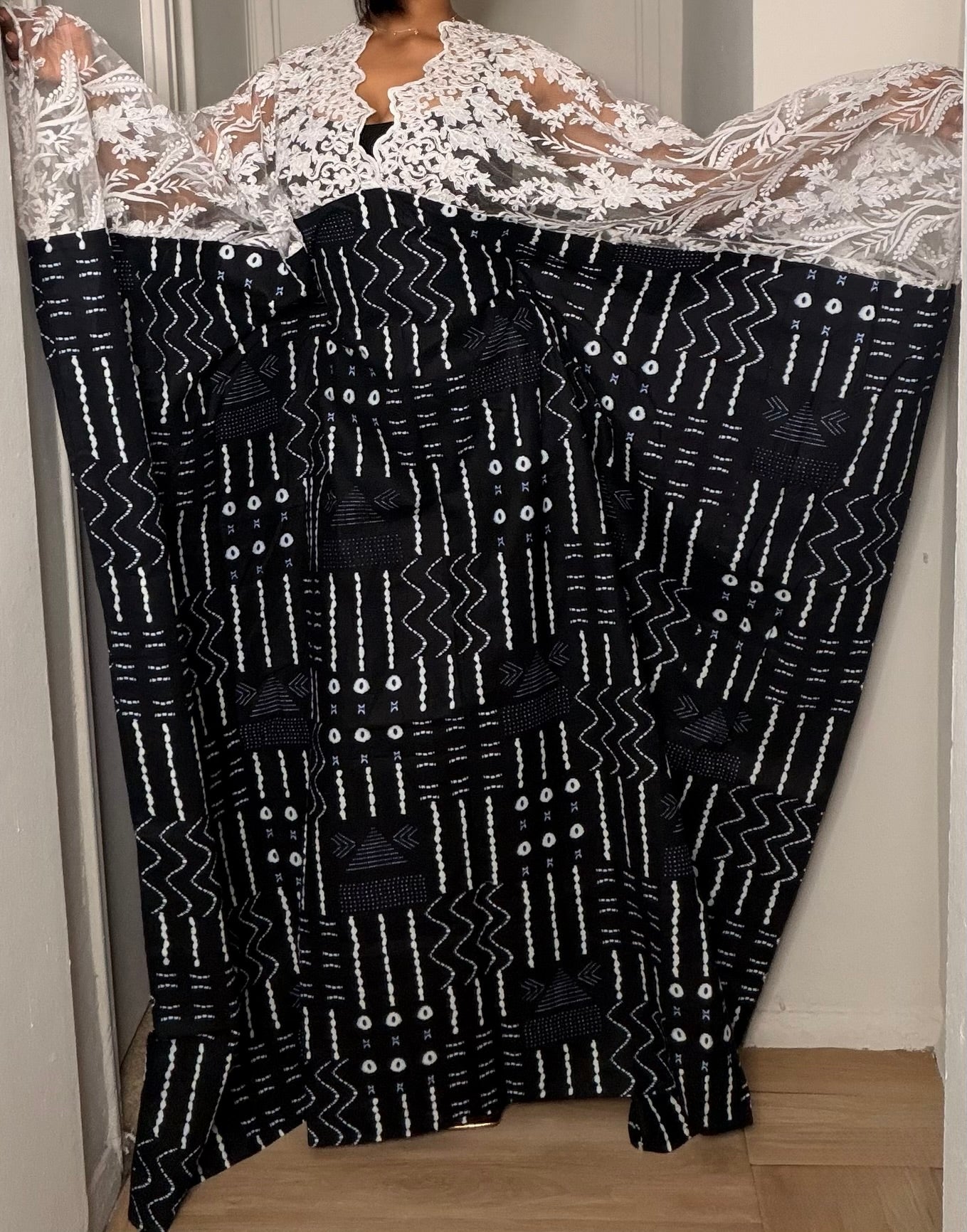 Fulani Noir Lace Bubu